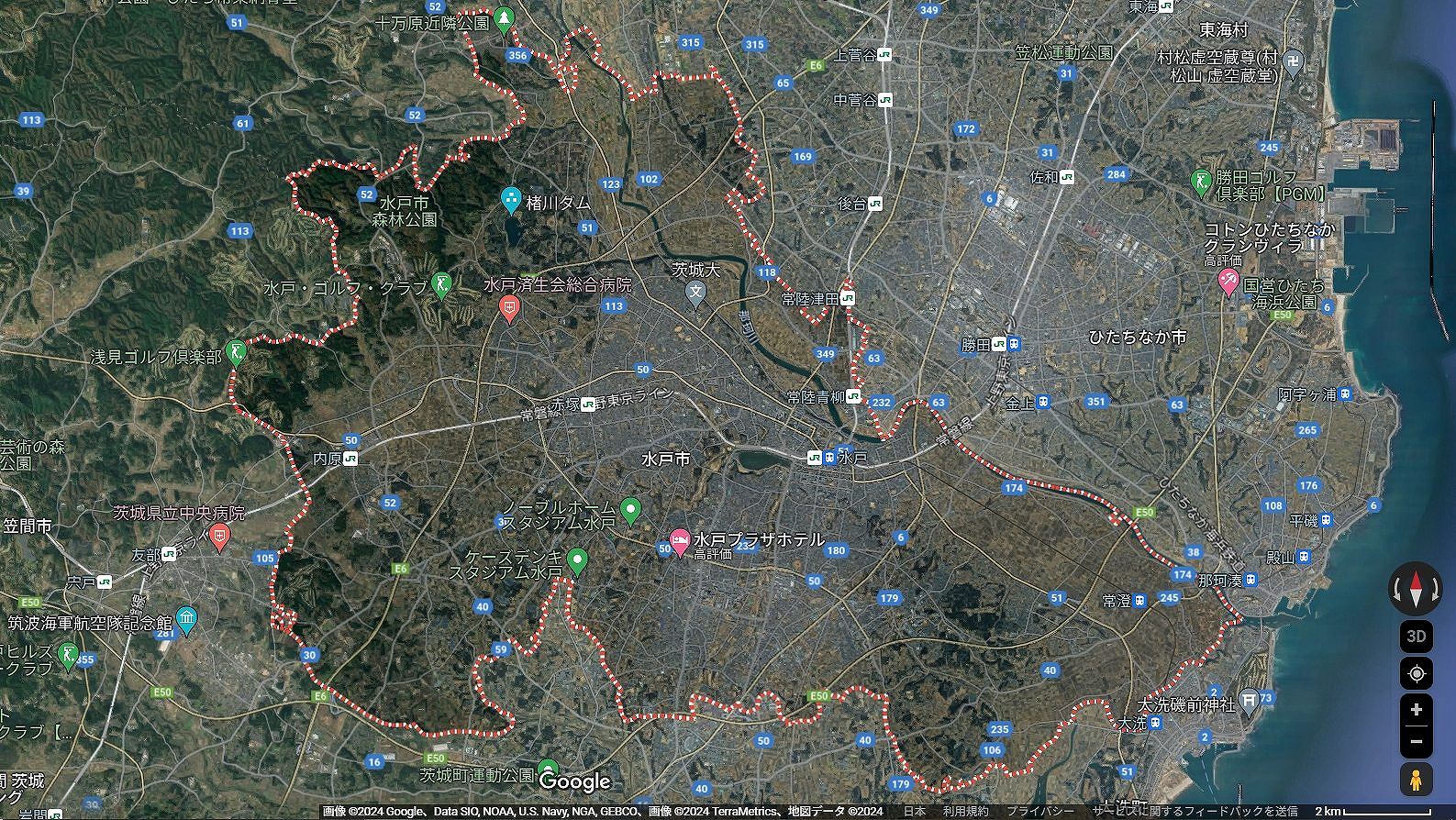 水戸市      の地図